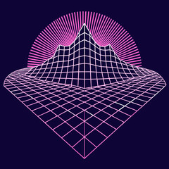 Distorted grid shapes isolated. Retrofuturistic warped mesh grid. Curved mesh abstract elements. Retro punk design element. Vector curve surface background. © Designer As HasiB