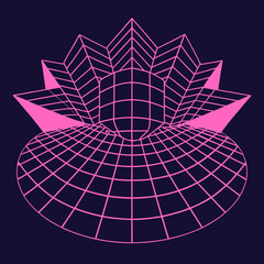 Distorted grid shapes isolated. Retrofuturistic warped mesh grid. Curved mesh abstract elements. Retro punk design element. Vector curve surface background. © Designer As HasiB