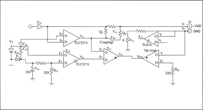 Circuit diagram with logic gates and electronic components