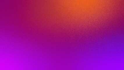 Vibrant purple and orange gradient background with heavy grain texture for trendy social media banners and modern summer marketing