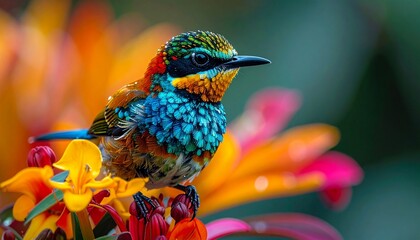 Fototapeta premium 極彩色の野鳥のイメージ画像