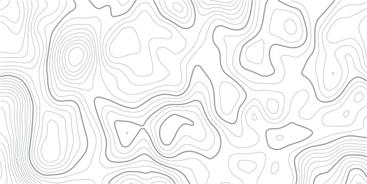 Abstract topo contour map on white background, Topographic map Topographic contour lines map seamless pattern. Rendering abstract illustration.