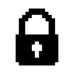 Fototapeta premium PNG Pixelated medical lock icon