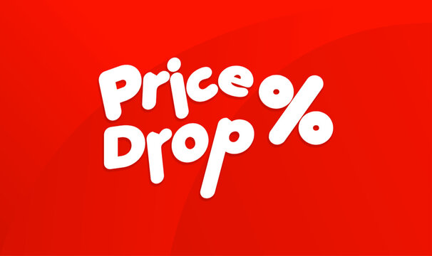 A vibrant vector design featuring bold "Price Drop"