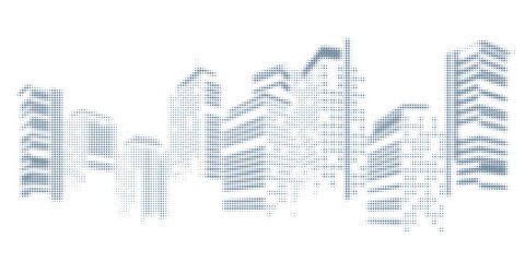 City buildings abstract background. Smart city, urban concept, real estate, organization office, future cityscape, skyline panorama, skyscraper architecture, building construction tech concept. Eps10
