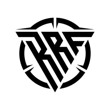 Stylized Monogram RRF vector Logo Design Element.