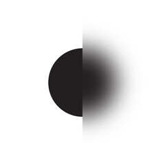 black gradient haft circle blur