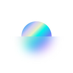 purple yellow green holo gradient haft circle blur