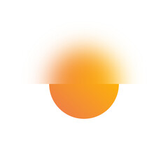orange yellow gradient haft circle blur