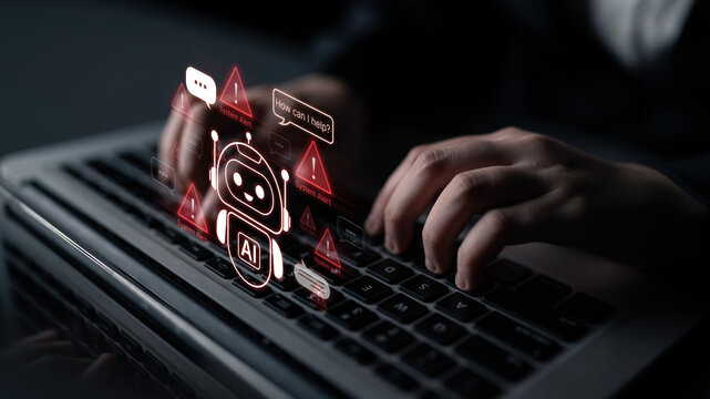 Chatbot AI helping under system alert condition with error warnings and communication risk signals. Corpus