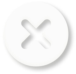 Obraz premium 3D Glossy Red Cross Mark Icon for Rejected Status, Error, Delete, and Negative Validation Symbols