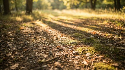 Fototapeta premium “Natural Ground Texture with Soft Light and Shadow Pattern”