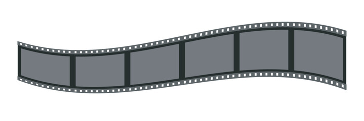 Fototapeta premium Cinema film strips reel templates. retro film strip frame element isolated on transparent background. video or movie film vintage analog cinema, photograph camera. abstract vector illustration.