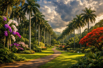 Fototapeta premium Royal Botanical garden Peradeniya. Sri Lanka
