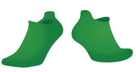 No show socks. vector illustration