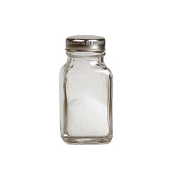 Empty Clear Glass Jar with Metal Lid isolated on a transparent background