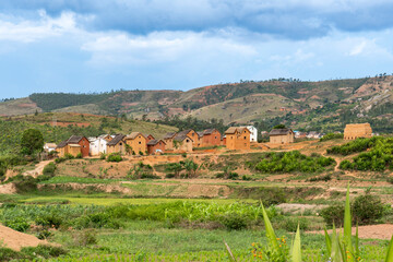 Beautiful village situated in the fertile highlands of Madagascar.