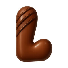 Obraz premium PNG Chocolate letter L illustration