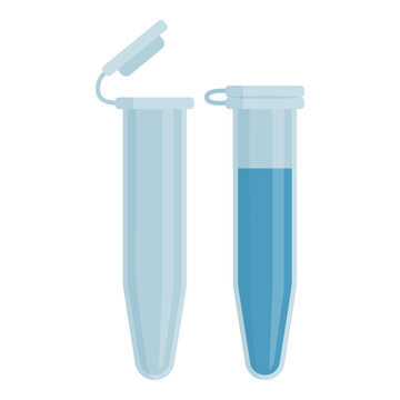 Plastic centrifuge tubes, scientific lab equipment