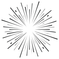 Fototapeta premium Burst of Lines Illustration Graphic Explosion Effect Radial Rays Illustration Vector