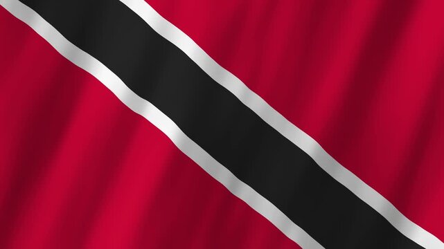 Trinidad and Tobago Flag Waving, Realistic 4K Background Animation