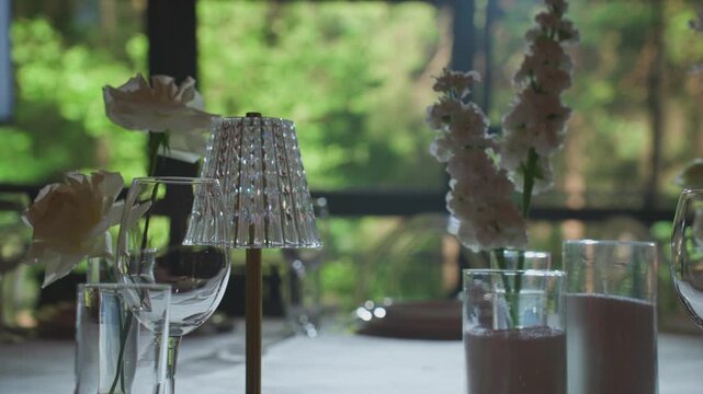 Beautiful and aesthetically pleasing festive table setting