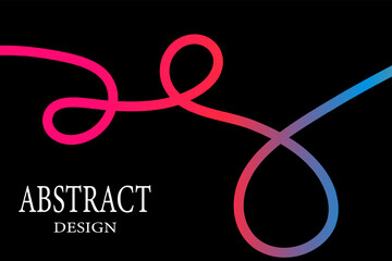 Fototapeta premium Vibrant abstract design with interconnected loops