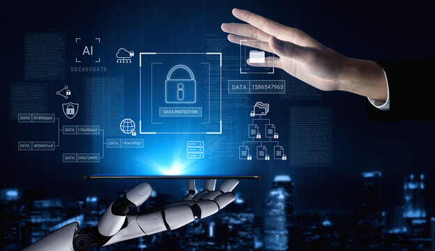 AI managing and encrypting sensitive data, monitoring cybersecurity threats, and ensuring regulatory compliance across digital systems for safe information protection Parse