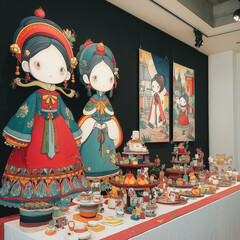 ドールカフェ。人形。ソウル旅行