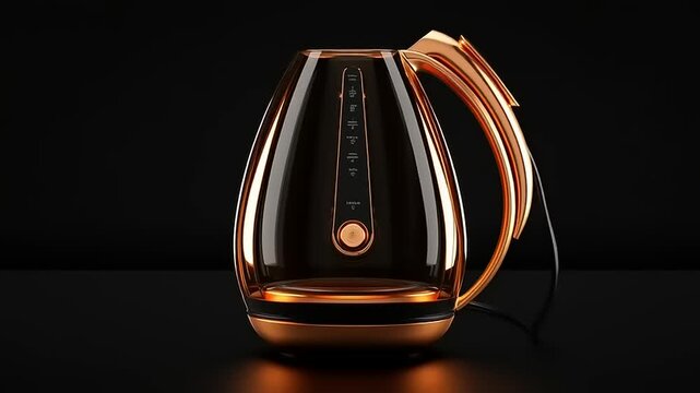 Luxury Coffee Maker on Black Background.