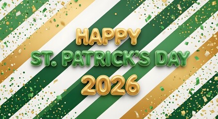 Happy St Patrick's Day 2026 Festive Banner