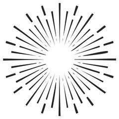 Obraz premium Retro Sunburst Design Element, Bursting Rays, Starburst
