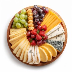 fruit salad on white background