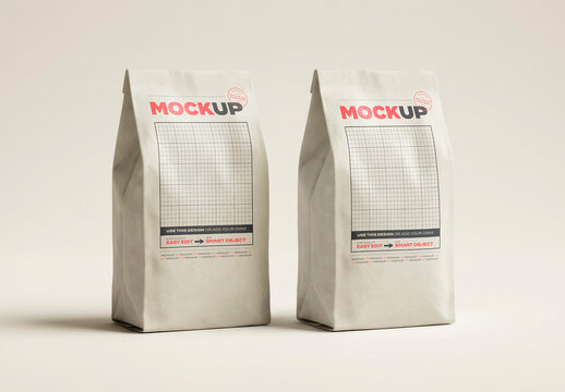 Valve Pouch Packaging Front and Back Mockup