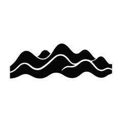 PNG Minimalist black mountain silhouette