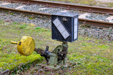 Stellwerk f&uuml;r Weiche, Bahn, Weichenlaterne
