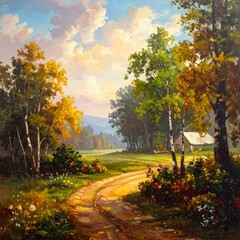 Obraz premium road in autumn