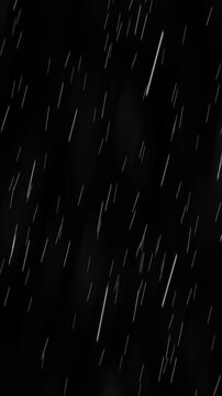 rain raining motion overlay vertical footage on black background 
