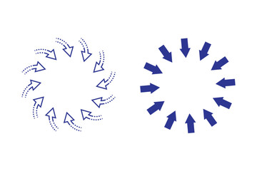 Obraz premium Rotate vector arrow icon. Vector isolated sign symbols and elements. Refresh and reload arrow icon. Stock vector