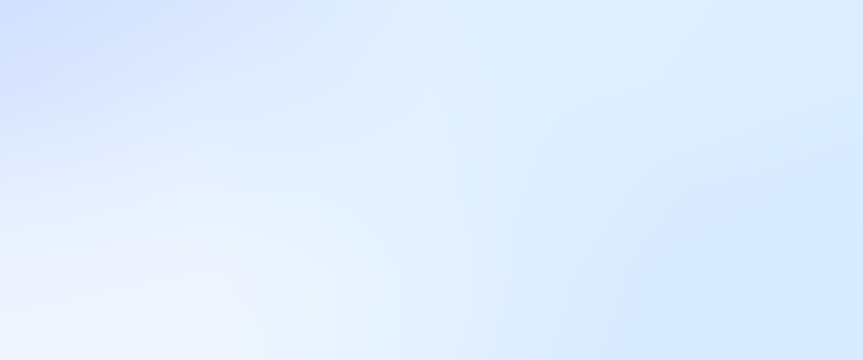 Blue sky pastel gradient background with soft white light. Abstract blue tones, featuring smooth color transitions for medical presentations, summer posters and calm tech vector illustrations