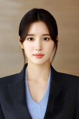 Young Asian businesswoman in professional attire.