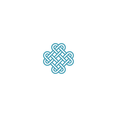 Fototapeta premium Celtic knot Logo icon flat vector design