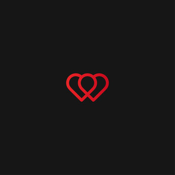 Love location Logo icon flat vector design
