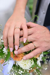 United in Love Hands and Wedding Bands