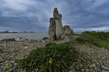 Soir&eacute;e sur le bord de mer &agrave; Plougrescant - Bretagne