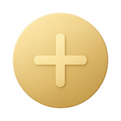 Fototapeta premium PNG Golden plus sign icon