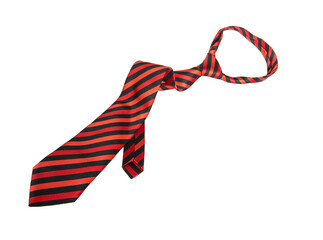 Obraz premium Luxurious multi-colored tie isolated on a white background.