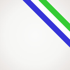 Corner slanted ribbon flag of Galapagos Islands for a top right area of a page.