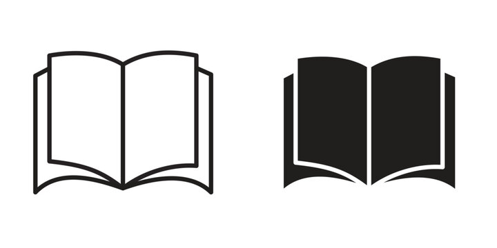 Book open icon. Linear icon collection. Editable stroke. Vector illustrations