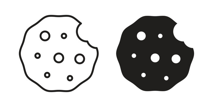 Cookie icon. Linear icon collection. Editable stroke. Vector illustrations